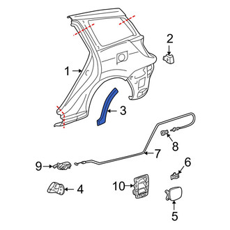 Toyota OE - Rear Right Wheel Arch Molding