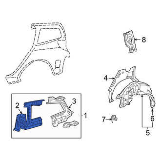 Toyota OE - Rear Left Quarter Panel Reinforcement