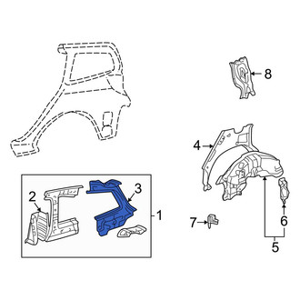 Toyota OE - Left Body D-Pillar