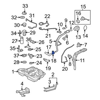 Toyota OE - Outer Fuel Filler Hose Clamp