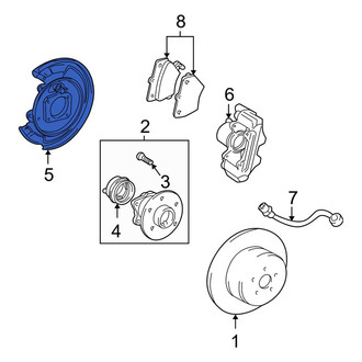 Toyota OE - Rear Left Brake Dust Shield