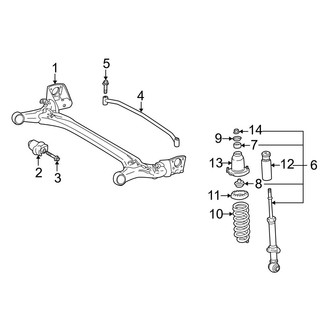 Toyota OE - Rear Suspension - Suspension Components (Base / XR FWD)