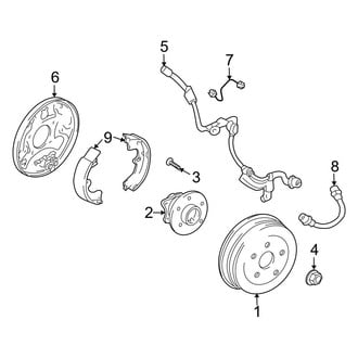 Toyota OE - Rear Suspension - Brake Components (AWD)