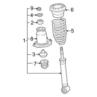 Toyota OE - Rear Suspension - Struts & Components (AWD)