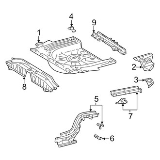 Toyota OE - Rear Body & Floor - Floor & Rails