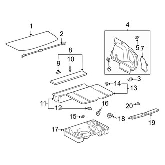 Toyota OE - Rear Body & Floor - Interior Trim (W/O Subwoofer)