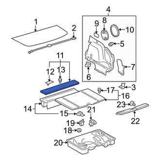 Toyota OE - Rear Floor Storage Compartment Lid