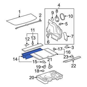 Toyota OE - Rear Floor Storage Compartment