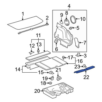 Toyota OE - Rear Liftgate Trim Scuff Plate