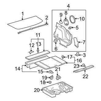 Toyota OE - Rear Body & Floor - Interior Trim (With Subwoofer)