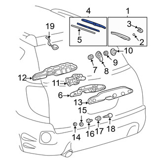 Toyota OE - Rear Wiper Blade