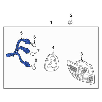 Toyota OE - Rear Tail Light Wiring Harness