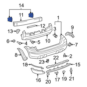 Toyota OE - Rear Right Bumper Cover Bracket
