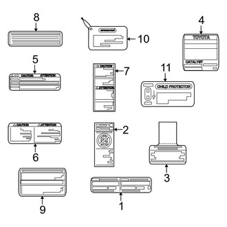 Toyota OE - Information Labels - Labels