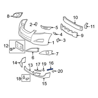Toyota OE - Front Left Outer Spoiler Seal