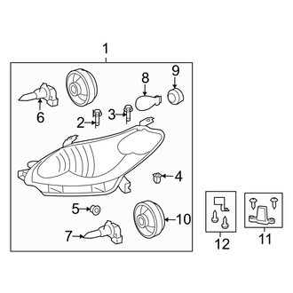 Toyota OE - Front Lamps - Headlamp Components