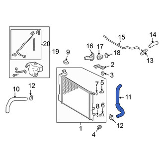 Toyota OE - Upper Radiator Coolant Hose