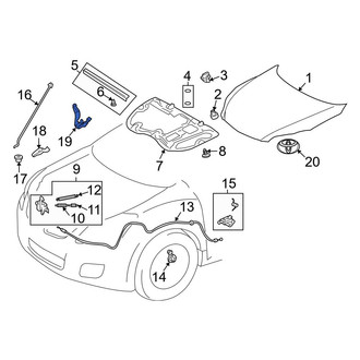 Toyota OE - Front Left Hood Hinge