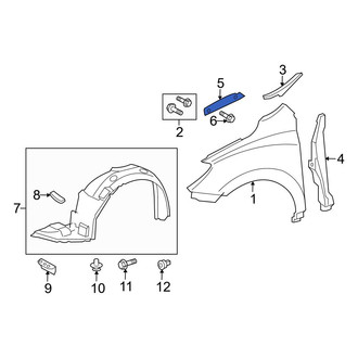 Toyota OE - Left Upper Fender Seal