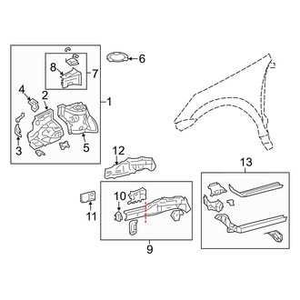 Toyota OE - Fender - Structural Components & Rails