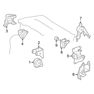 Toyota OE - Engine / Transaxle - Engine & Transmission Mounting (1.8L Standard Tr)