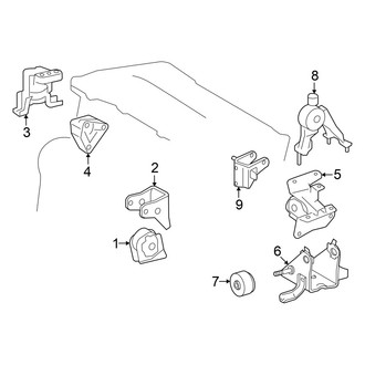 Toyota OE - Engine / Transaxle - Engine & Transmission Mounting (1.8L Automatic Tr)