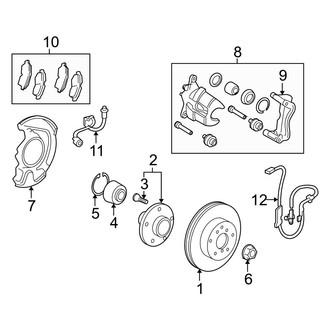 Toyota OE - Front Suspension - Brake Components