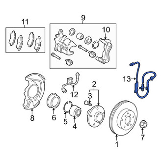 Toyota OE - Front Left ABS Wheel Speed Sensor