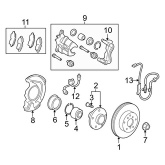 Toyota OE - Front Suspension - Brake Components
