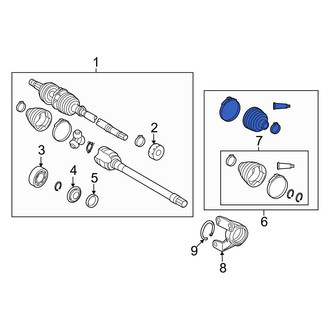 Toyota OE - Front Left Outer CV Joint Boot Kit
