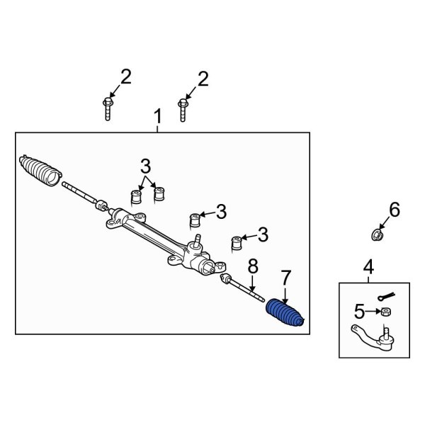 Rack and Pinion Bellows