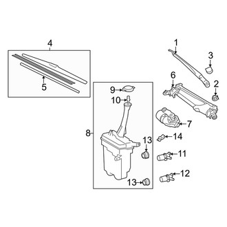 Toyota OE - Windshield - Wiper & Washer Components