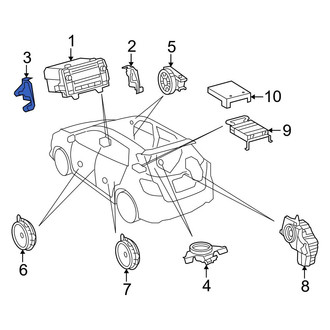 Toyota OE - Left Radio Bracket