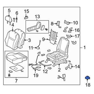 Toyota OE - Right Inner Seat Track Cover