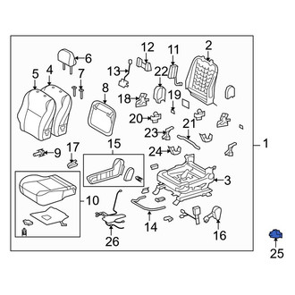 Toyota OE - Front Left Inner Seat Track Cover
