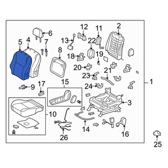 Toyota OE - Front Right Seat Back Cushion Cover