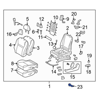 Toyota OE - Right Inner Seat Track Cover