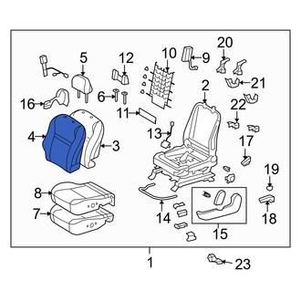 Toyota OE - Front Left Seat Back Cushion Cover