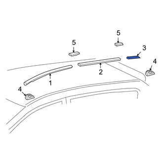 Toyota OE - Rear Left Roof Drip Molding