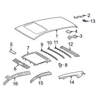 Toyota OE - Right Roof Header Panel Bracket