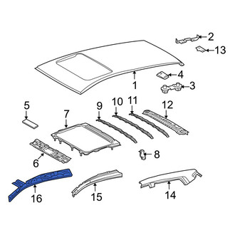 Toyota OE - Left Inner Roof Side Rail Reinforcement