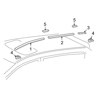 Toyota OE - Roof - Exterior Trim (With Sunroof)