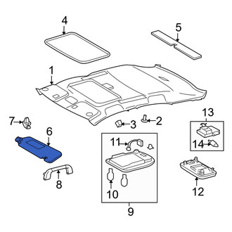 Toyota OE - Left Sun Visor