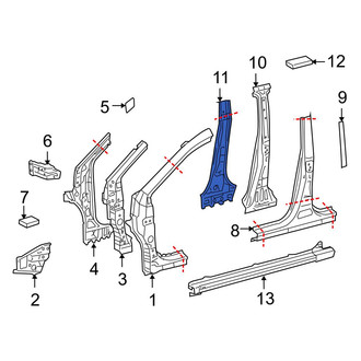 Toyota OE - Left Inner Body B-Pillar