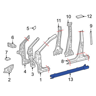 Toyota OE - Left Rocker Panel Reinforcement
