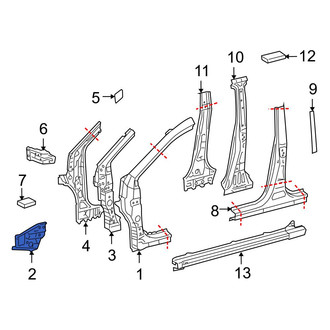 Toyota OE - Left Cowl Side Panel