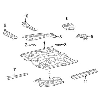 Toyota OE - Pillars, Rocker & Floor - Floor & Rails (FWD)