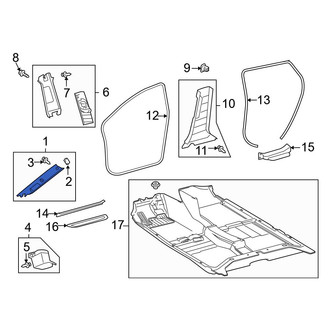 Toyota OE - Left Body A-Pillar Trim Panel