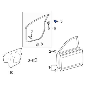 Toyota OE - Left Door Glass Seal