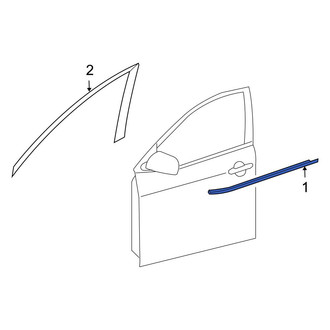 Toyota OE - Front Left Inner Door Belt Molding